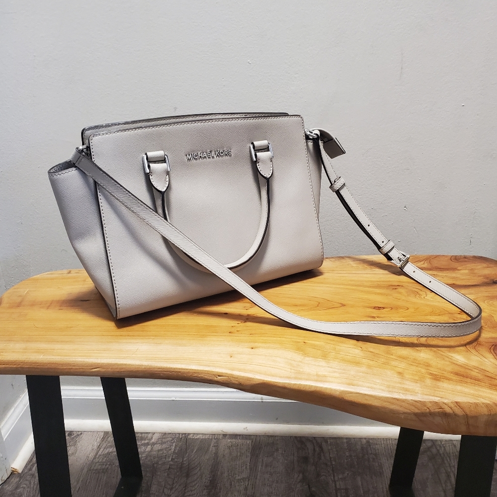 SELMA MEDIUM SAFFIANO LEATHER SATCHEL